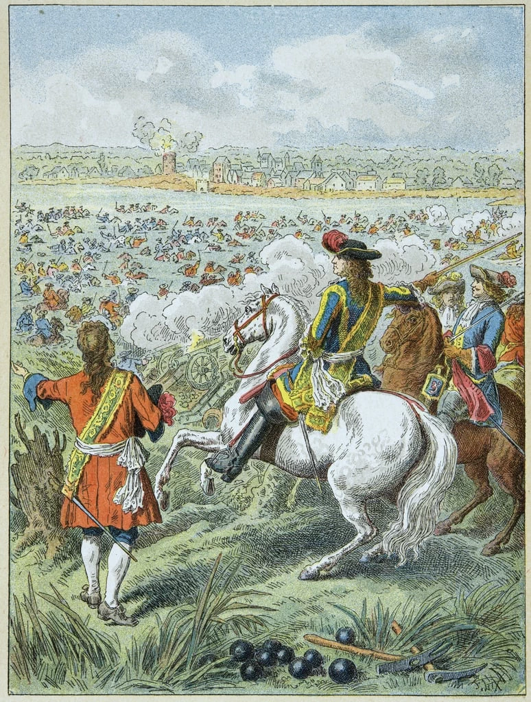 Frederic Theodore Lix - Passaggio del Reno da parte degli eserciti del re Luigi XIV